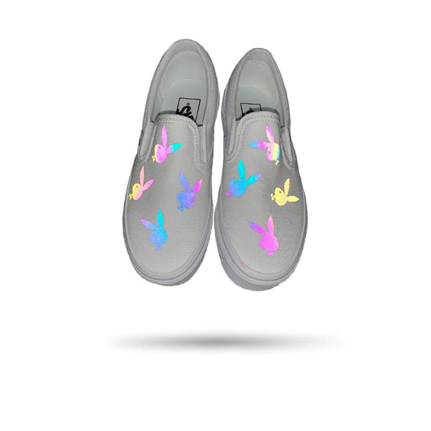 Reflective Rainbow Playboy Slip On
