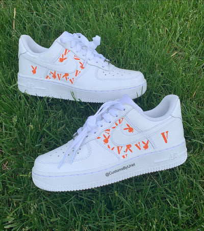 Orange Reflective Playboy/Vlone Af1
