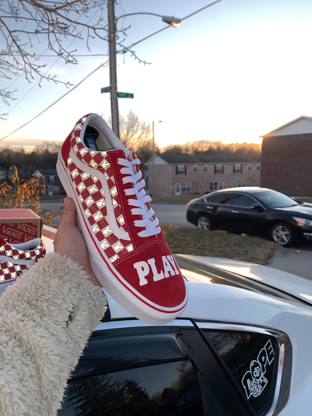 Reflective Old Skool PlayBoy Vans (Checkered)