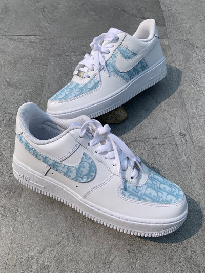 Baby Blue Dior Mismatch AF1 🍼(Stitched)