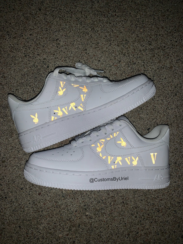 Orange Reflective Playboy/Vlone Af1