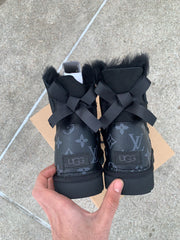 Black LV Mini Bailey Bow ll Uggs (Authentic)