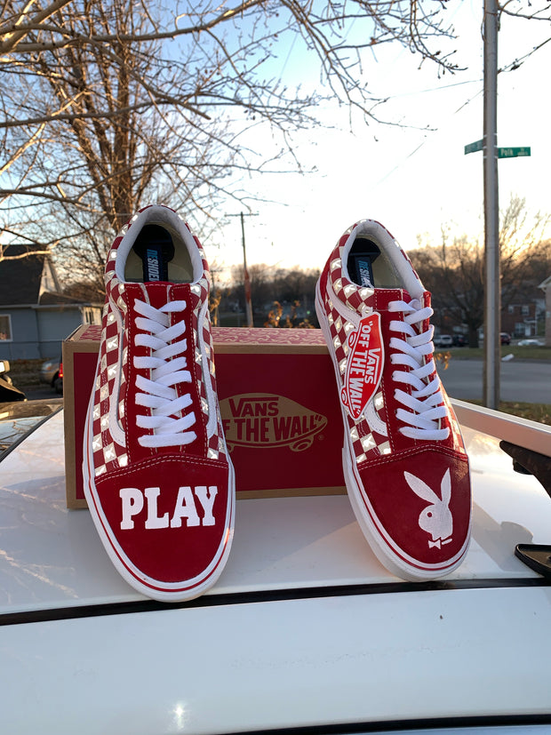 Reflective Old Skool PlayBoy Vans (Checkered)