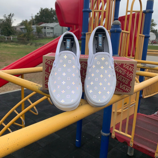 LV Reflective Slip-On Vans