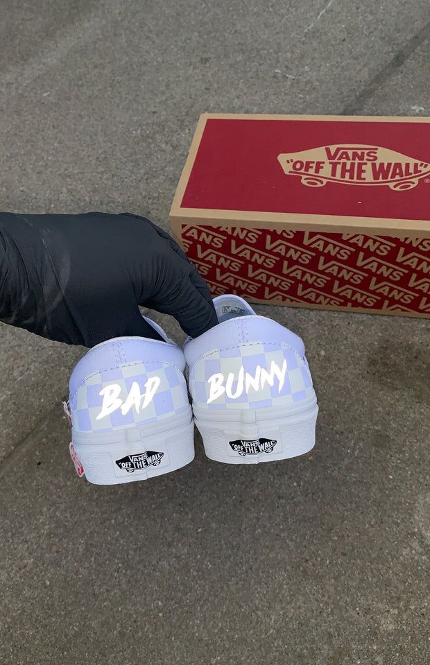 Reflective Bad Bunny Checkered slip
