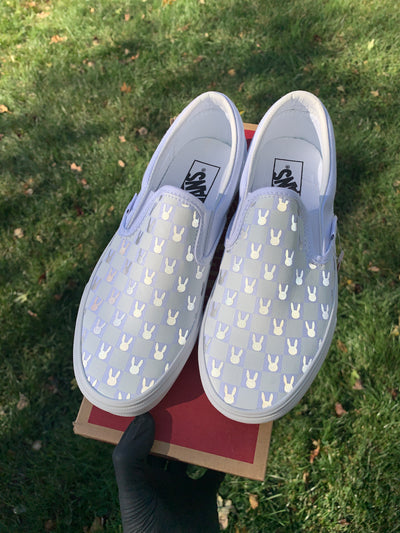 Reflective Bad Bunny Checkered slip