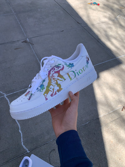Rainbow Reflective Dior Air Force 1