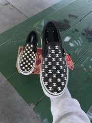 Reflective Chanel Slip-On Vans