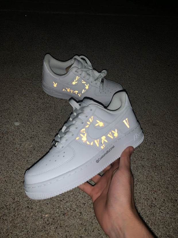 Orange Reflective Playboy/Vlone Af1