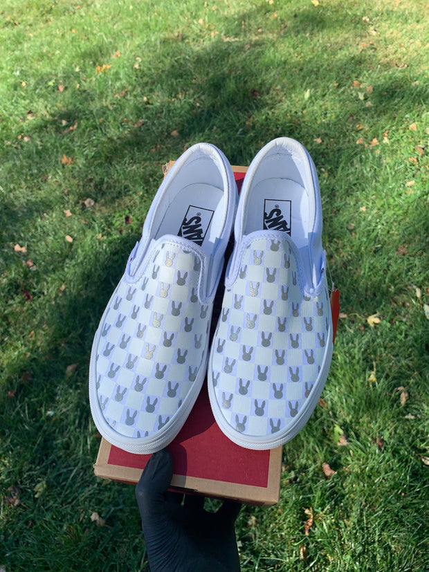 Reflective Bad Bunny Checkered slip